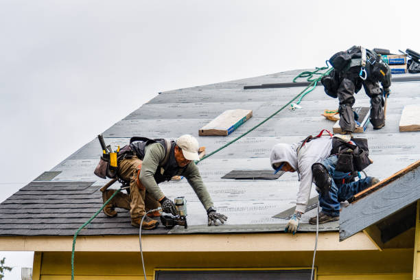 Professional Gutter Installation technician working in Plymouth, PA